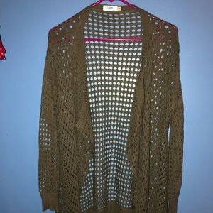 Olive Green Cardigan/Cover Up